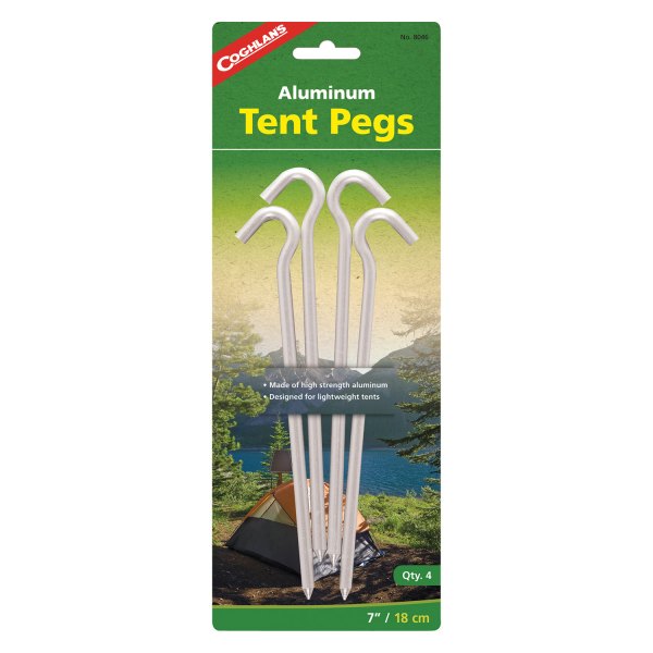 Coghlans® - 7" Aluminum Tent Pegs , 4 Pieces