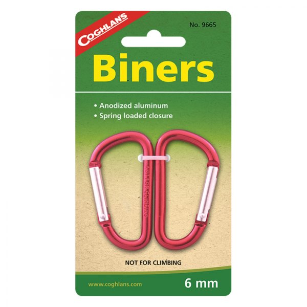 Coghlans® - 6mm Red Carabiner Keychains