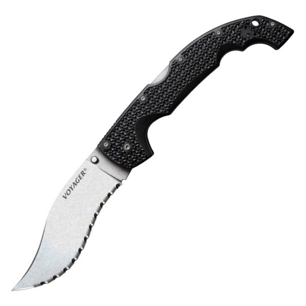 Cold Steel® - XL Voyager 5.5" Recurved Fully Serrated Folding Knife