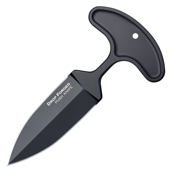 Cold Steel® - Drop Forged Push 4" Spear Point Black Handle Fixed Knife with Sheath