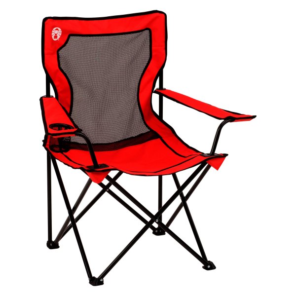Coleman® - Broadband™ Red Mesh Quad Camp Chair