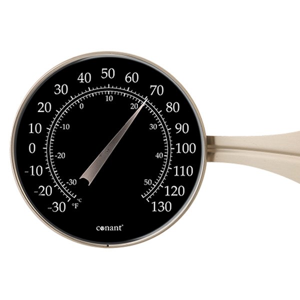 Conant® - Decor High Contrast Black with Satin Nickel Convertible Dial Thermometer