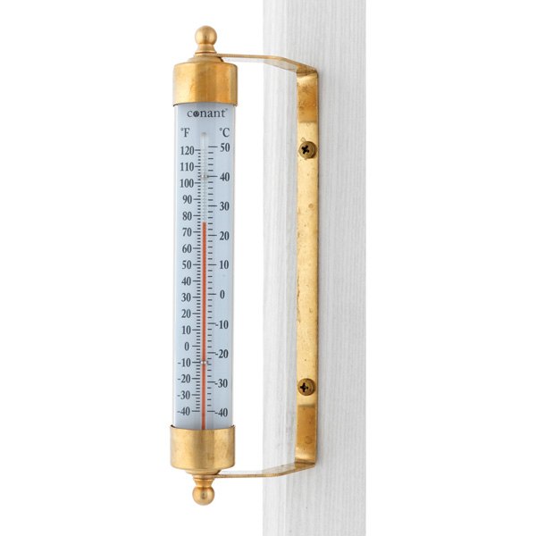 Conant® - Vermont Living Finish Brass Indoor/Outdoor Thermometer