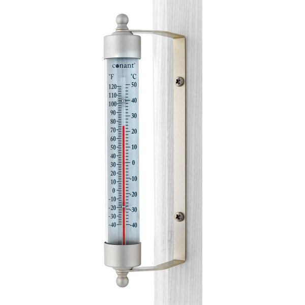 Conant® - Decor Satin Nickel Indoor/Outdoor Thermometer