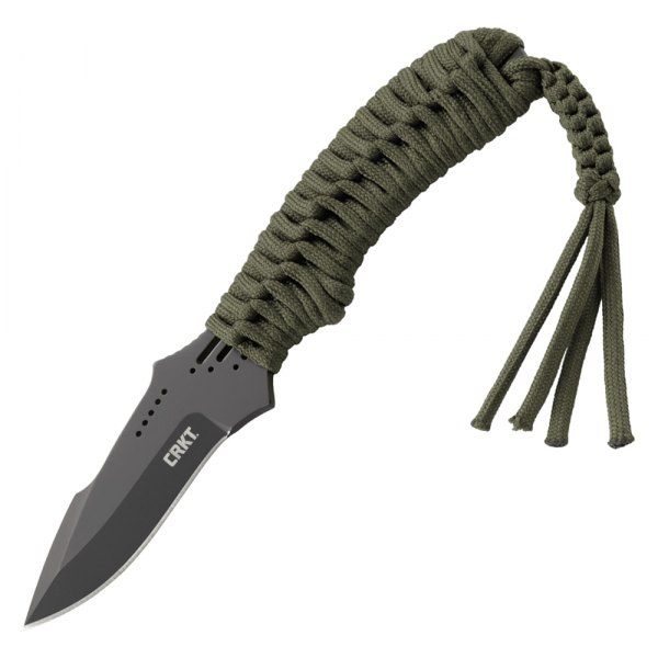 Columbia River Knife & Tool® - Thunder Strike™ 2.83" Black Spear Point Fixed Knife with Sheath
