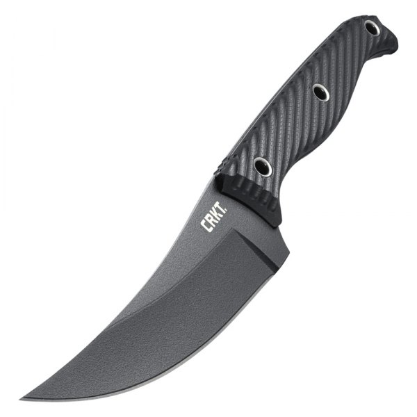 Columbia River Knife & Tool® - Clever Girl™ 4.6" Black Trailing Point Fixed Knife with Sheath
