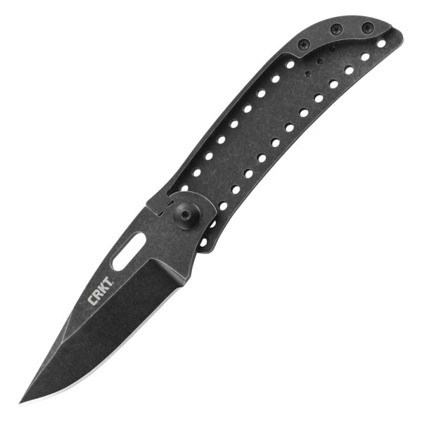Columbia River Knife & Tool® - Desta™ 2.5" Black Stonewash Straight Back Folding Knife