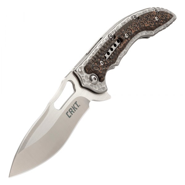 Columbia River Knife & Tool® - Fossil™ Compact 3.41" Drop Point Folding Knife