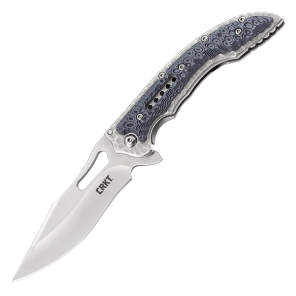 Columbia River Knife & Tool® - Fossil™ Black Compact 3.44" Clip Point Folding Knife