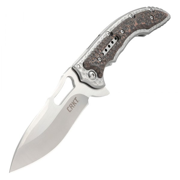 Columbia River Knife & Tool® - Fossil™ Compact With Veff Serrations™ 3.96" Drop Point Folding Knife