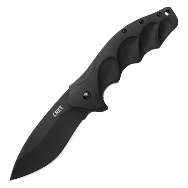 Columbia River Knife & Tool® - Foresight™ 3.55" Black Recurved Folding Knife