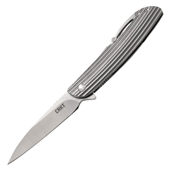 Columbia River Knife & Tool® - Swindle™ 3.2" Drop Point Grooved Handle Folding Knife