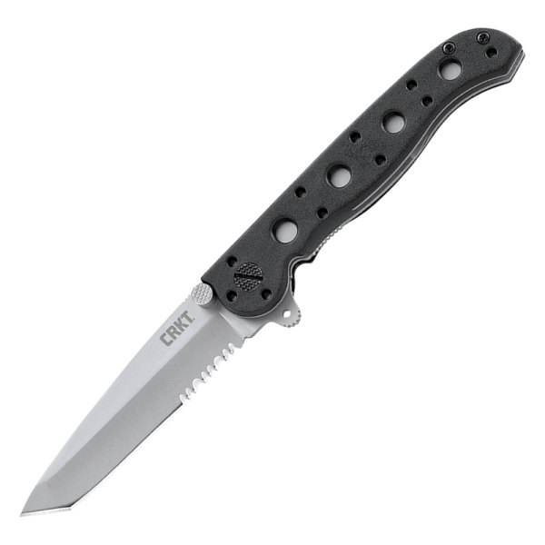 Columbia River Knife & Tool® - M16™ 3" Silver Tanto Serrated Folding Knife