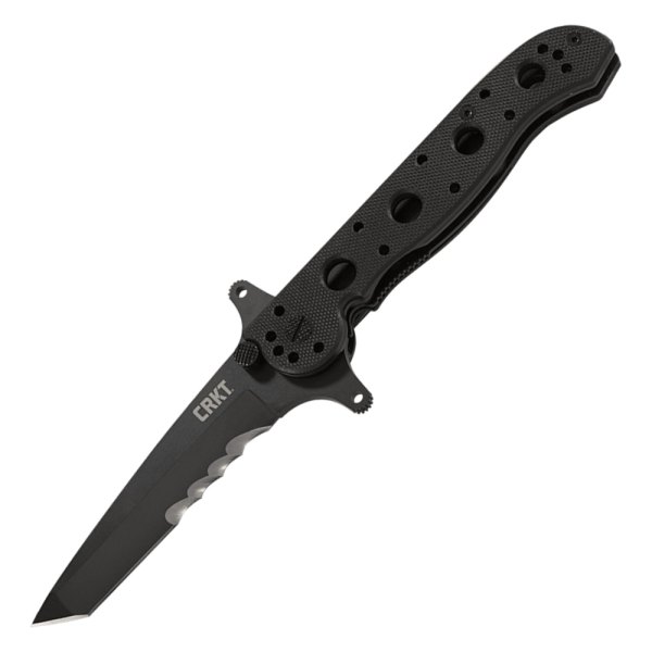 Columbia River Knife & Tool® - M16™ 3.5" Black Tanto Veff Serrated Folding Knife