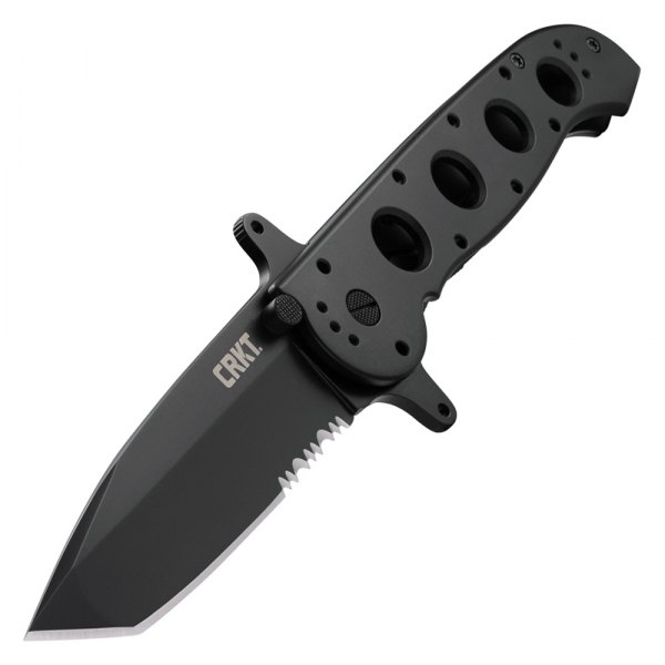 Columbia River Knife & Tool® - M16™ 3.99" Black Tanto Serrated Folding Knife