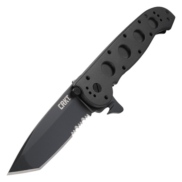 Columbia River Knife & Tool® - M16™ 3.75" Black Tanto Serrated Folding Knife