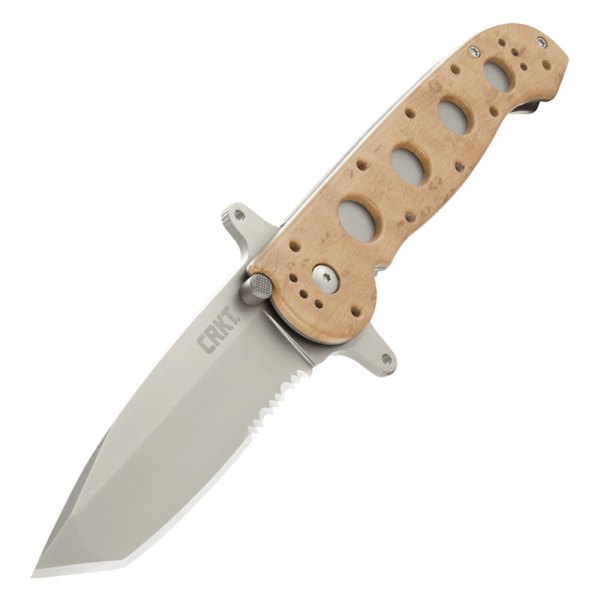 Columbia River Knife & Tool® - M16™ 3.99" Silver Tanto Serrated Folding Knife