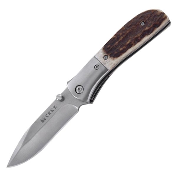 Columbia River Knife & Tool® - M4™ 3.25" Drop Point Bolster/Red Stag Handle Folding Knife