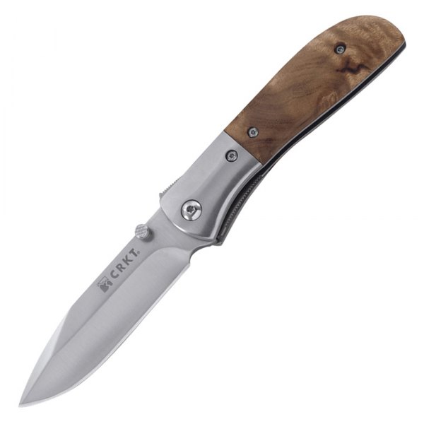 Columbia River Knife & Tool® - M4™ 3.25" Drop Point Bolster/Burl Wood Handle Folding Knife