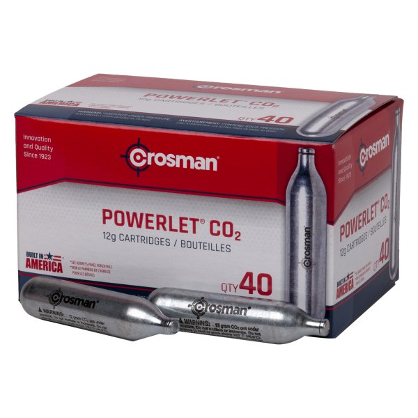 Crosman® - 12 g CO2 Powerlet Cartridges, 40 Pieces