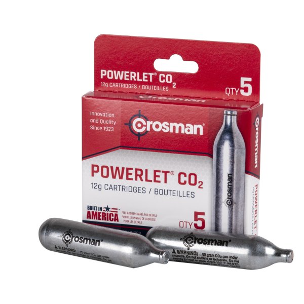 Crosman® - 12 g CO2 Powerlet Cartridges, 5 Pieces