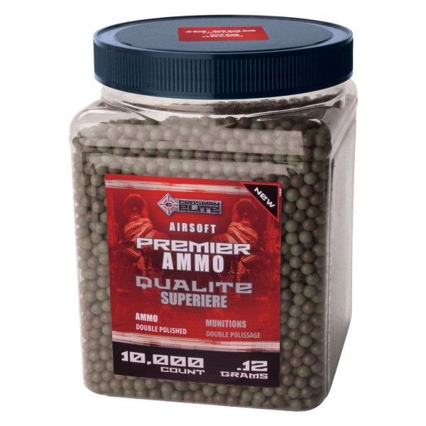 Crosman® - Premier 6 mm Double Polished .12 g Brown/Green Airsoft BB Ammo, 10000 Pieces