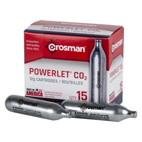 Crosman® - 12 g CO2 Powerlet Cartridges, 15 Pieces