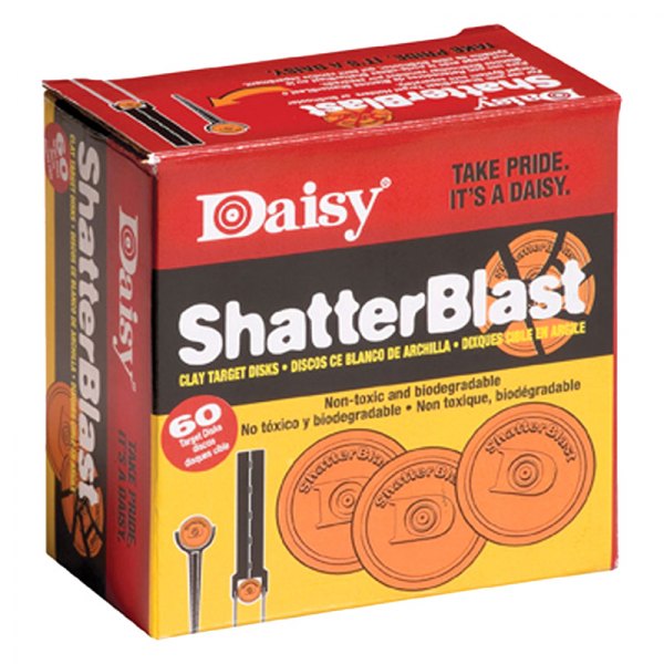 Daisy® - ShatterBlast™ 3D Orange Clay Targets, 60 Pieces