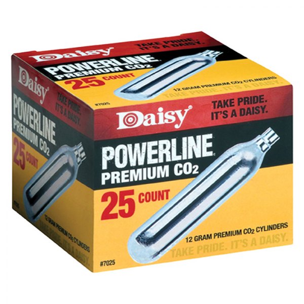 Daisy® - Powerline Premium 12 g CO2 Cylinders, 25 Pieces