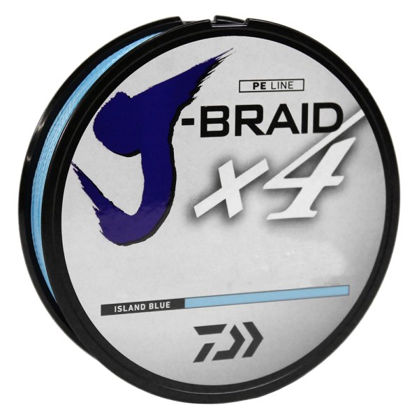 Daiwa® JB4U65-150IB - J-Braid™ 150 yd 65 lb Island Blue X4 Braided ...