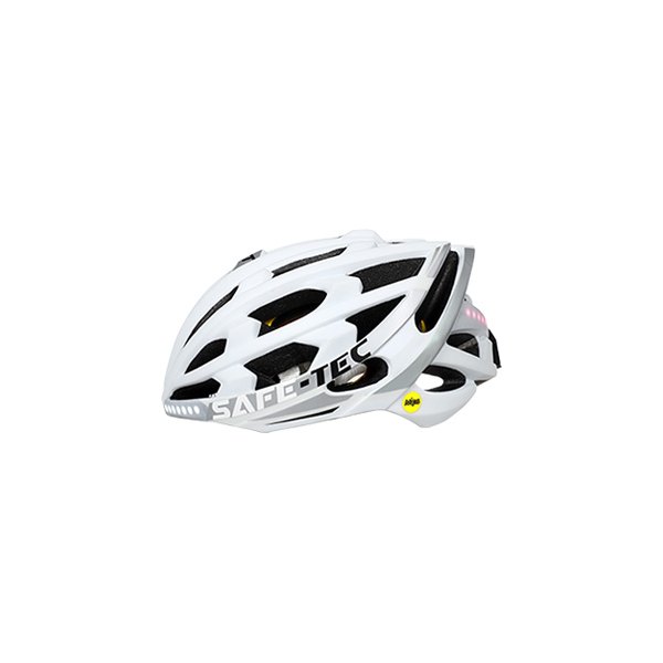 Demon Electric® - Safe-Tec TYR 3 MIPS Large White/Silver Road/Urban Helmet