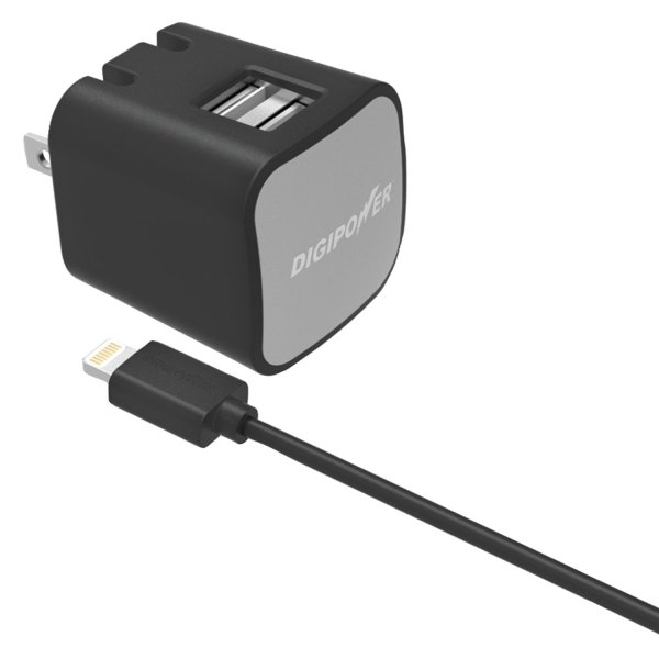 Digipower® - InstaSense™ USB Wall Charger with 5' USB Cable & Lightning™ Connector