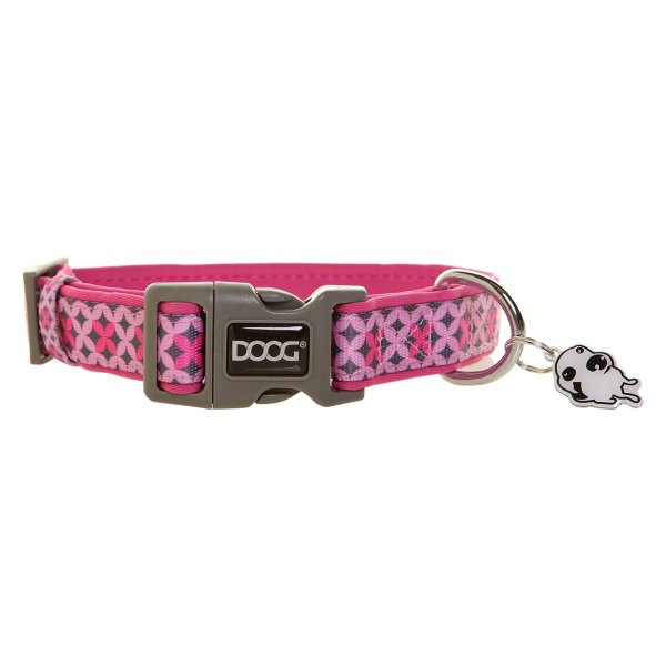Doog USA® - Toto 16" to 24" Pink Neoprene Everyday Dog Collar with Doggie ID Tag