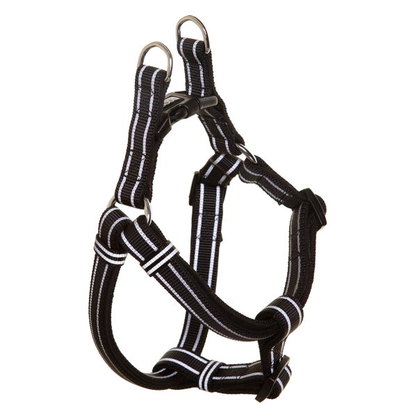Doog USA® - Lassie 23" to 39" Black Reflective Step In Back-Clip Dog Harness