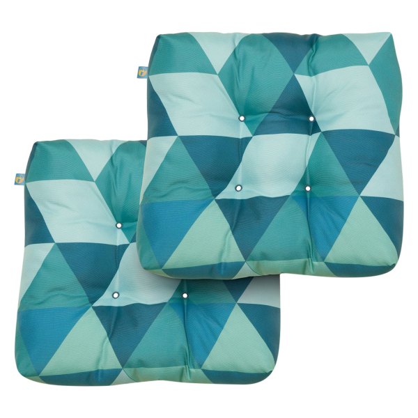Duck Covers® - Blue Lagoon Geo Patio Chair Seat Cushion Set