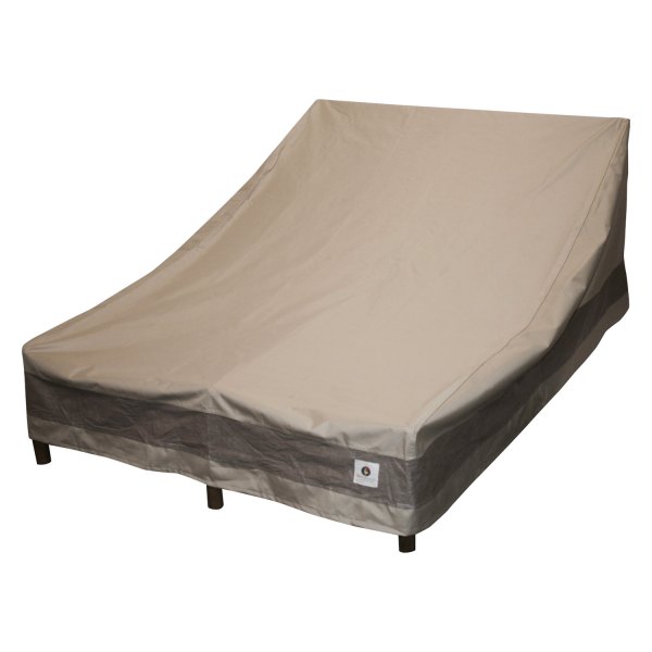 Duck Covers® - Elegant™ Swiss Coffee Double Patio Chaise Lounge Cover