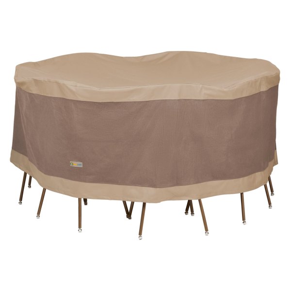 Duck Covers® - Elegant™ Swiss Coffee Round Patio Table & Chair Combo Cover