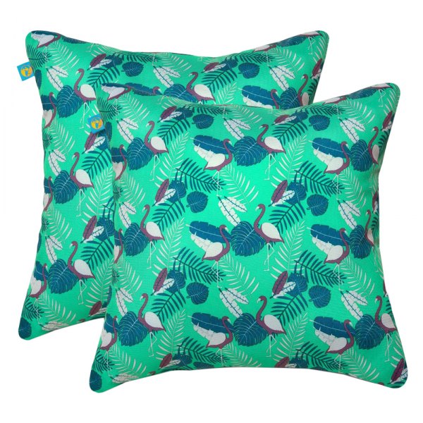 Duck Covers® - Mojito Flamingo Patio Accent Pillows Set