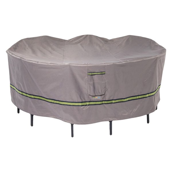 Duck Covers® - Soteria™ Gray Round Patio Table & Chair Combo Cover