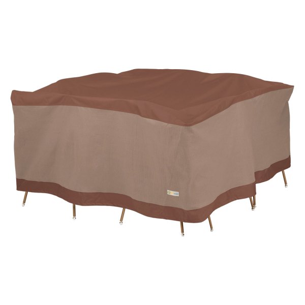Duck Covers® - Ultimate™ Mocha Cappuccino Square Patio Table & Chair Combo Cover