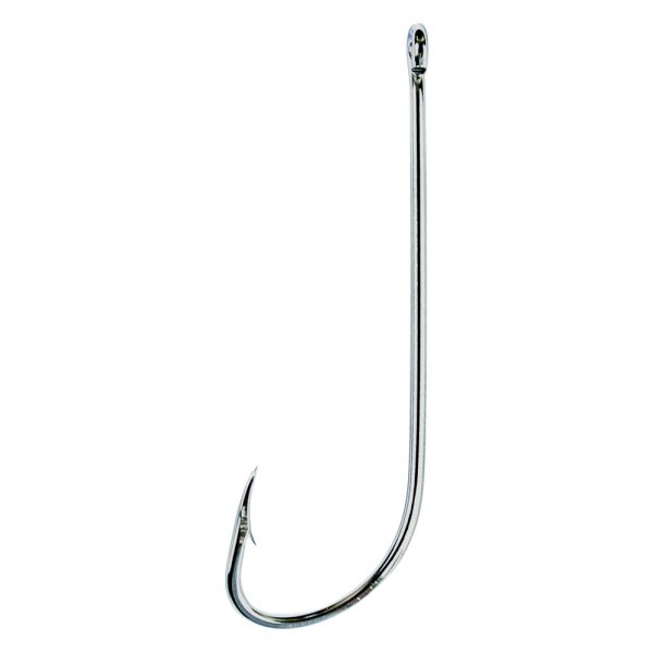 Eagle Claw® - 2X Long Shank 2/0 Size Nickel Hooks, 100 Pieces
