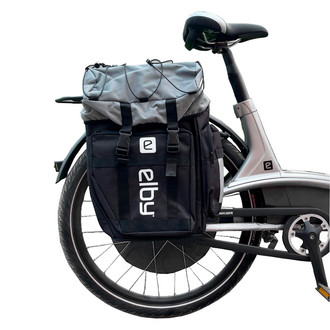 Elby Bike® - Black/White Logo Pannier Bag
