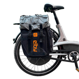 Elby Bike® - Black/Orange Logo Pannier Bag