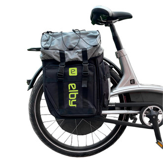 Elby Bike® - Black/Green Logo Pannier Bag