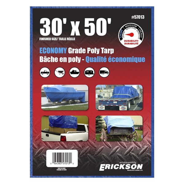 Erickson® - All-Purpose Economy Grade 30' x 50' Blue Tarp Tent