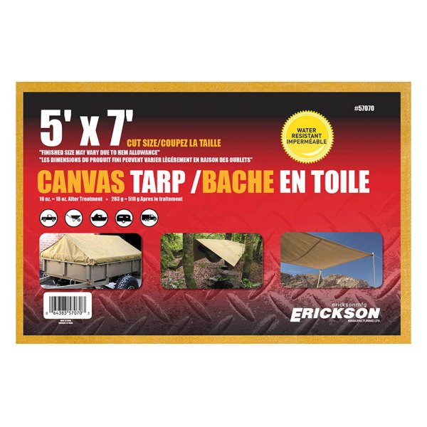 Erickson® - 5' x 7' Canvas Tarp Tent