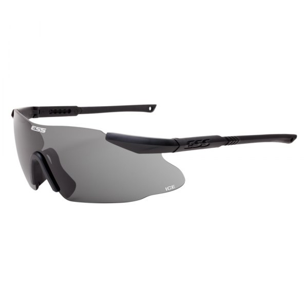 ESS® - ICE-ONE™ Black Frame Smoke Gray Semi-Rimless Glasses Kit