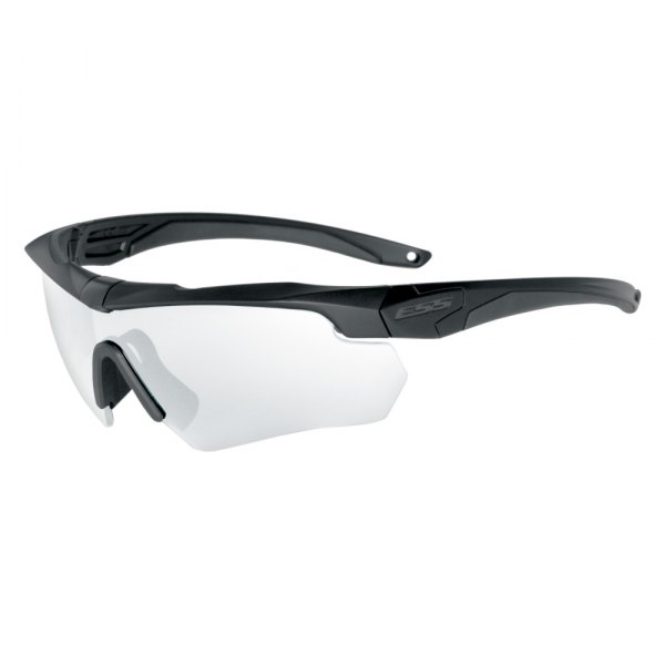 ESS® - Crossbow™ Anti-Fog Black Frame Clear Semi-Rimless Glasses Kit