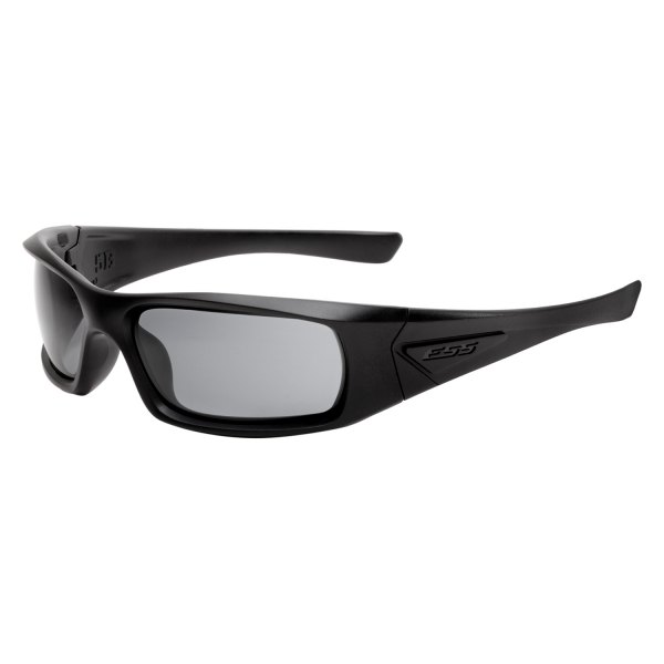 ESS® - 5B™ Anti-Fog Black Frame Smoke Polycarbonate Oval Glasses