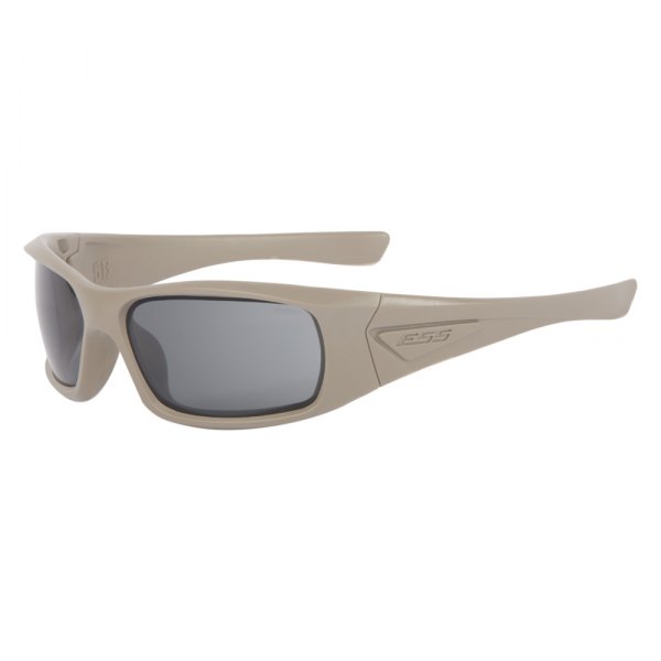 ESS® - 5B™ Terrain Tan Frame Smoke Gray Polycarbonate Oval Glasses Kit